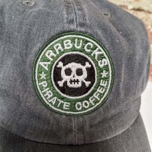 Aarbucks Pirate Coffee Hat Cap adjustable